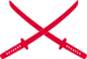 Crossed traditional weapons representing Kung Fu weapons training